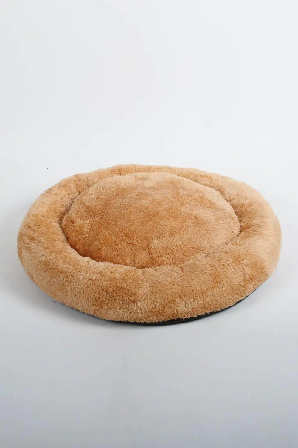 Cookie Pet Sherpa Fleece Washable Round Dog Cat Bed, 60 Cm, Mustard - Sno's Finds