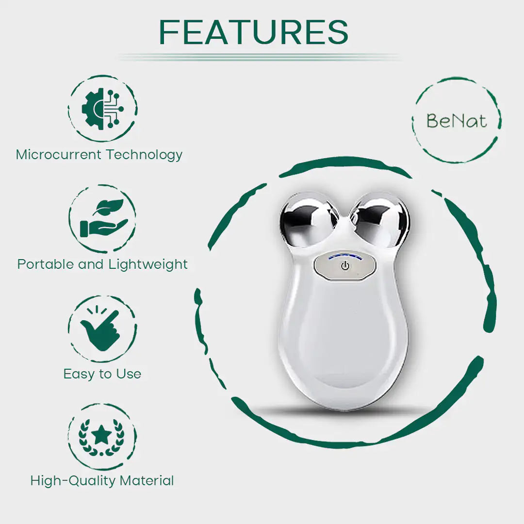 Microcurrent Facial Toning Massager - Sno's Finds