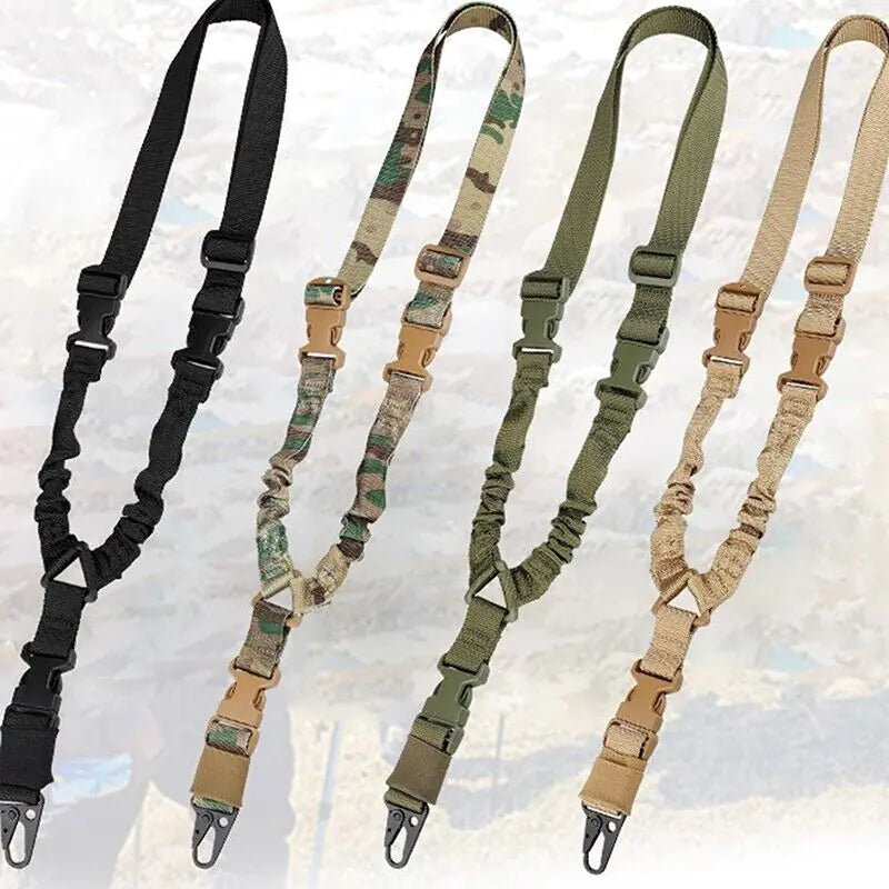 Heavy Duty Tactical Single Point Gun Rifle Sling Adjust & Quick Detach QD Buckle - Sno's Finds