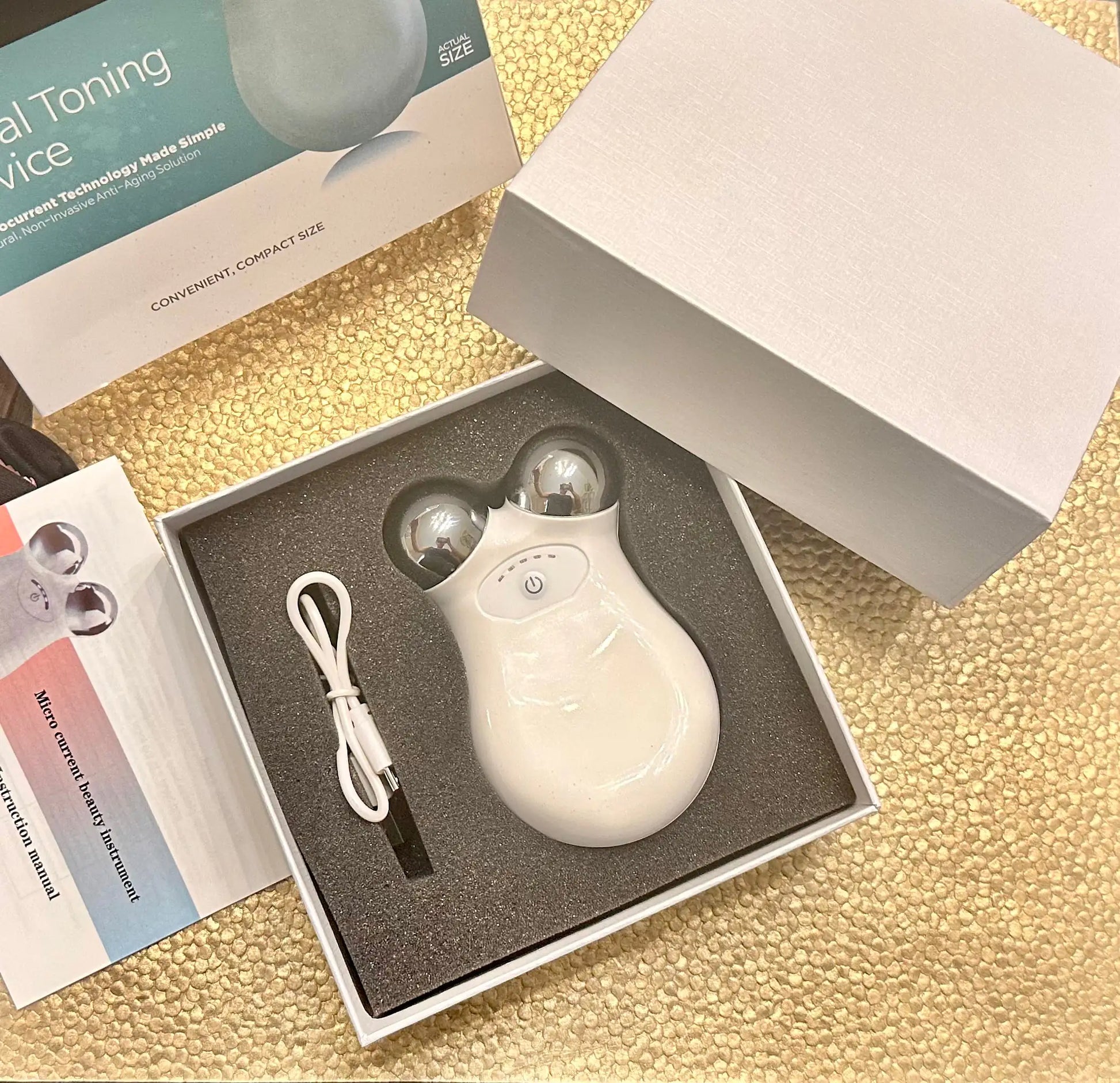 Microcurrent Facial Toning Massager - Sno's Finds