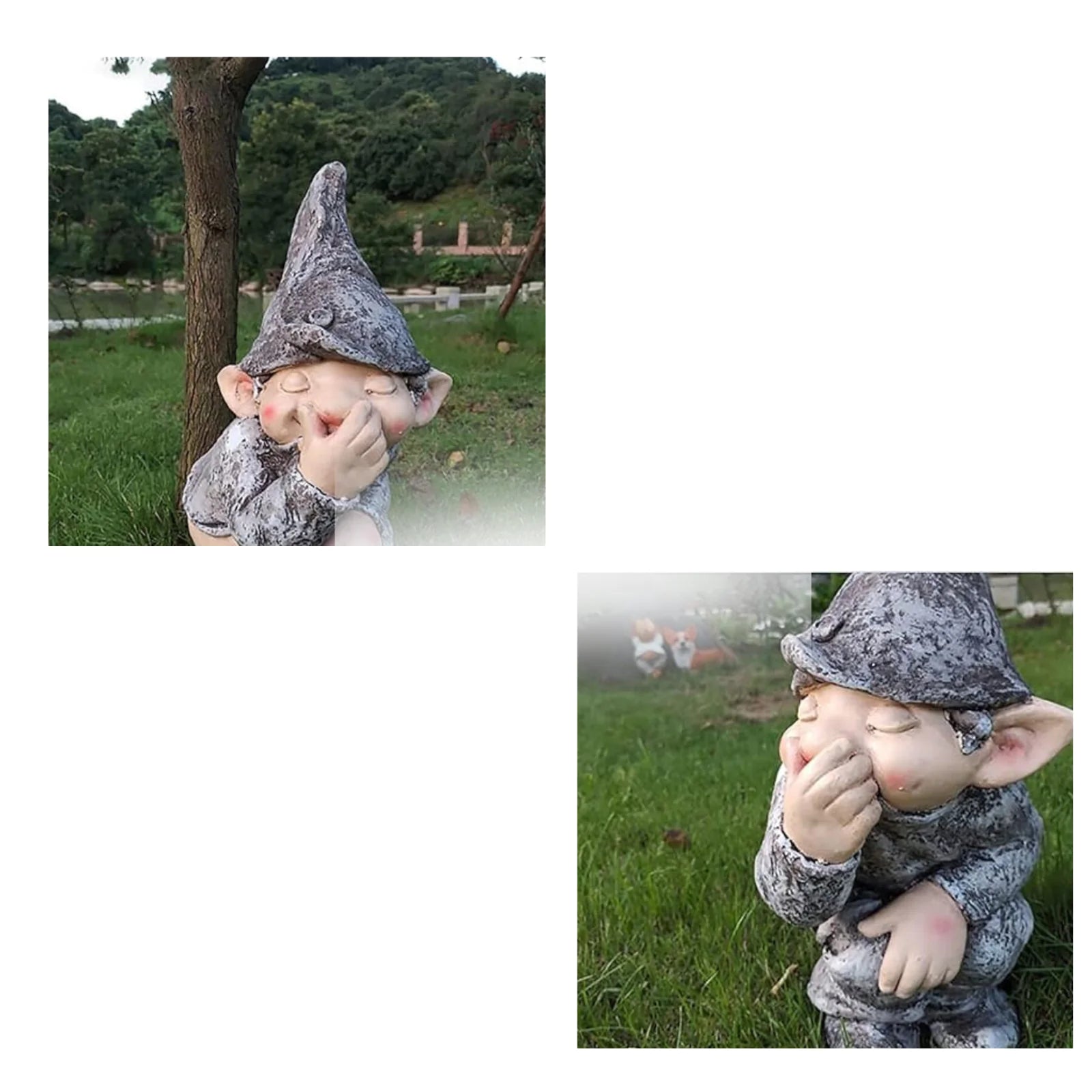 Pooping Naughty Gnome Miniature Statue Funny Resin Dwarf Home Garden Ornament US - Sno's Finds