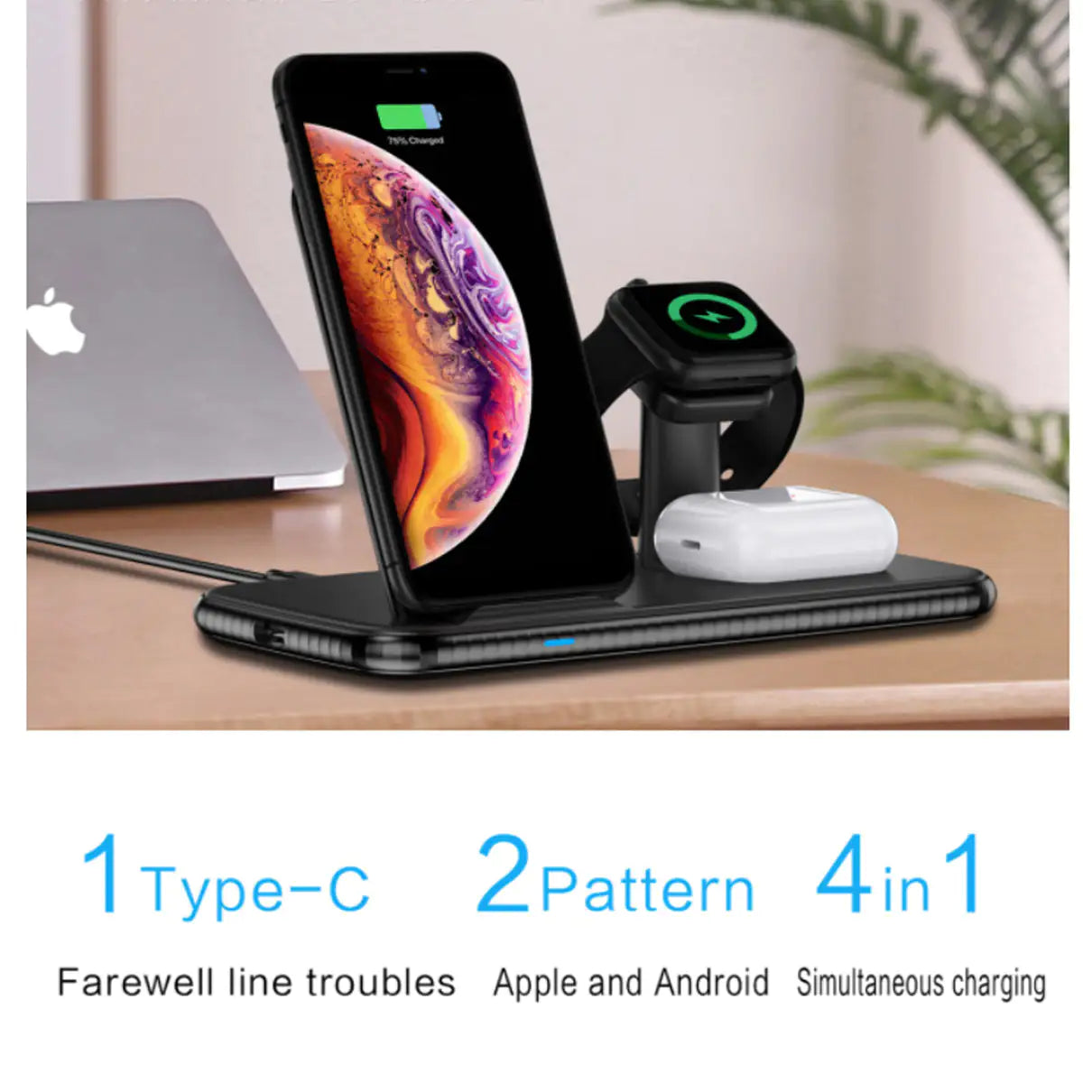 4 in 1 Wireless Fast Charging Hub - Sno's Finds