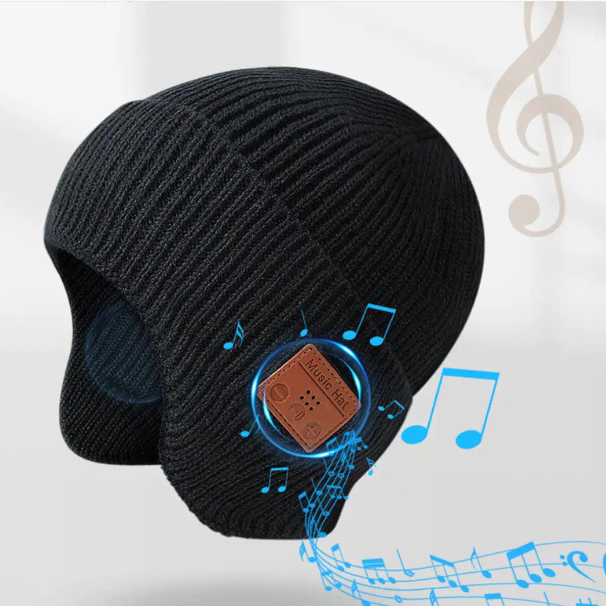 Musical Beanie Hat With Ear Muff and Bluetooth - Sno's Finds