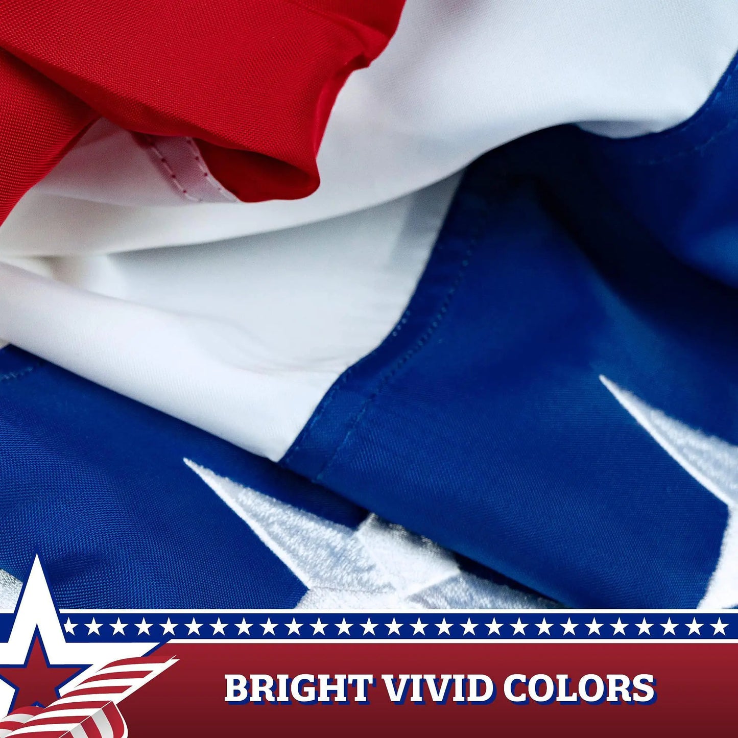 USA Pleated Fan Flag 4x8 Feet American USA Bunting Decoration Flags Embroidered - Sno's Finds