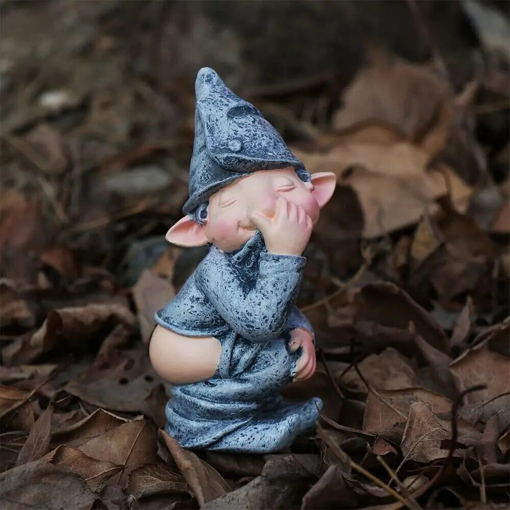 Pooping Naughty Gnome Miniature Statue Funny Resin Dwarf Home Garden Ornament US - Sno's Finds