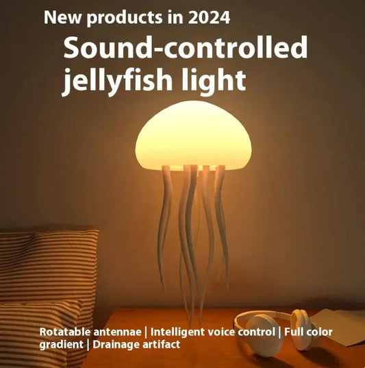 Jellyfish Mood Lamp LED Jellyfish Night Light Portable Jellyfish Lamp Jellyfish Decorations Smart Table Lamp For Bedside Desk - Sno's Finds