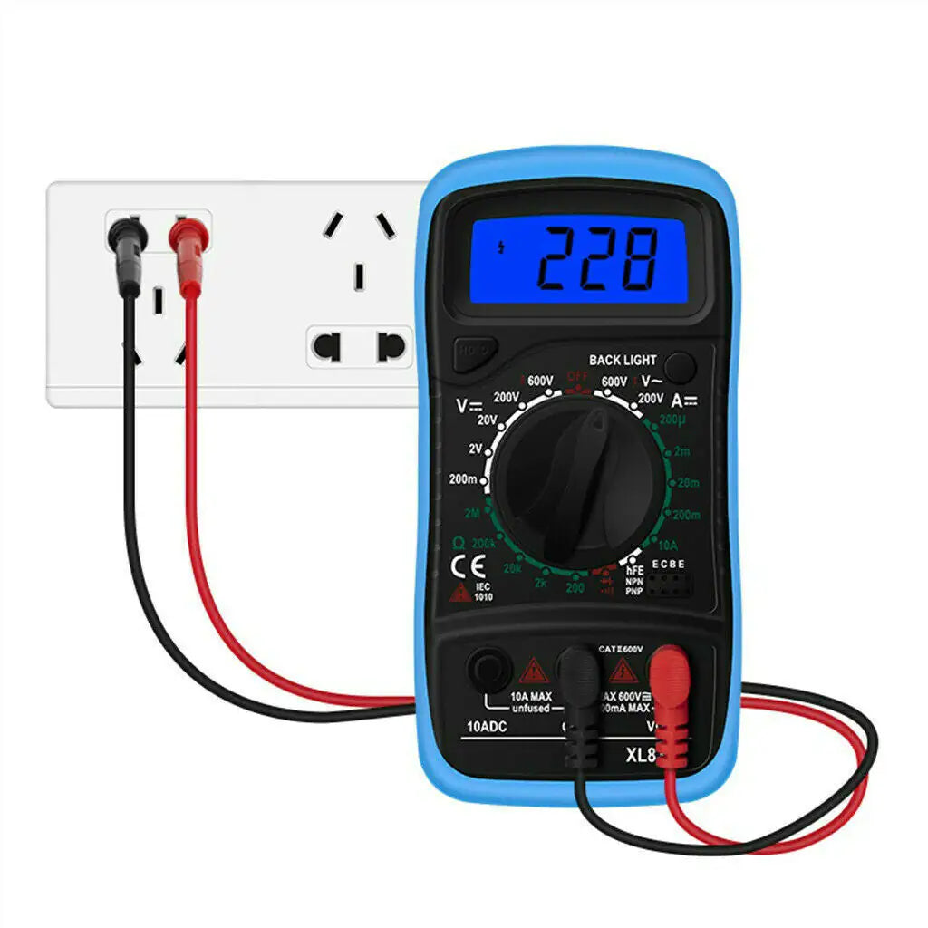 Digital Multimeter AC DC Voltmeter Ammeter Ohmmeter Volt Tester Meter XL830L USA