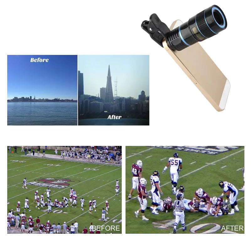 Telephoto PRO Clear Image Lens Zooms 8 times closer! For all Smart Phones & Tablets with Camera - Sno's Finds