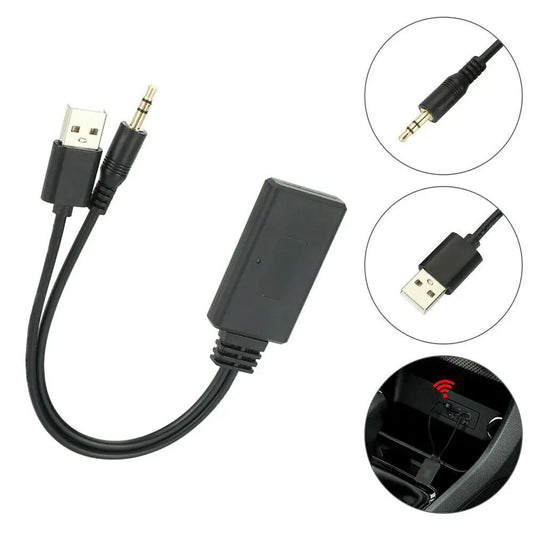 USB Bluetooth 2 In 1 5.0 Transmitter Receiver Adapter Wireless For PC Car Kit