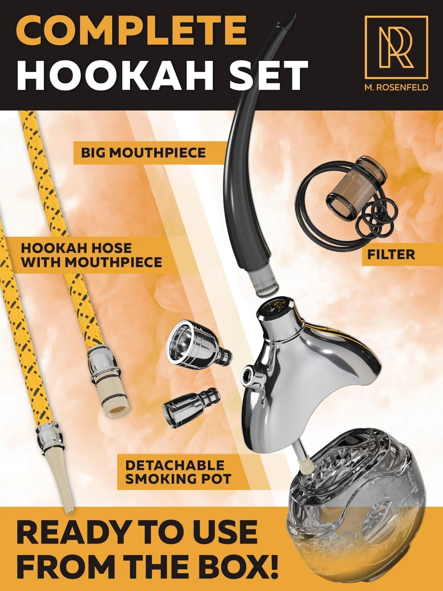 Mini Hookah Set With Everything Silver Hookah Set Portable Hookah Set For Car - Sno's Finds