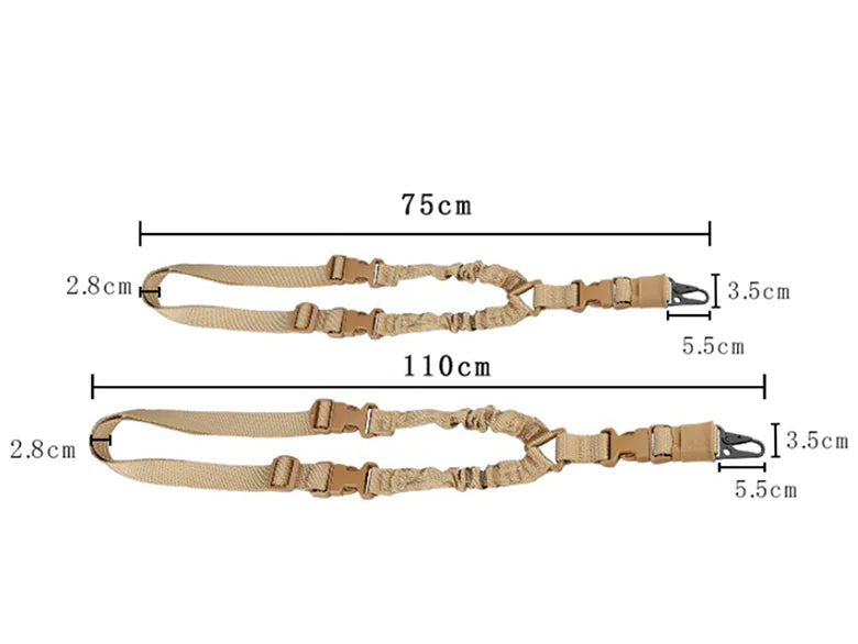 Heavy Duty Tactical Single Point Gun Rifle Sling Adjust & Quick Detach QD Buckle - Sno's Finds