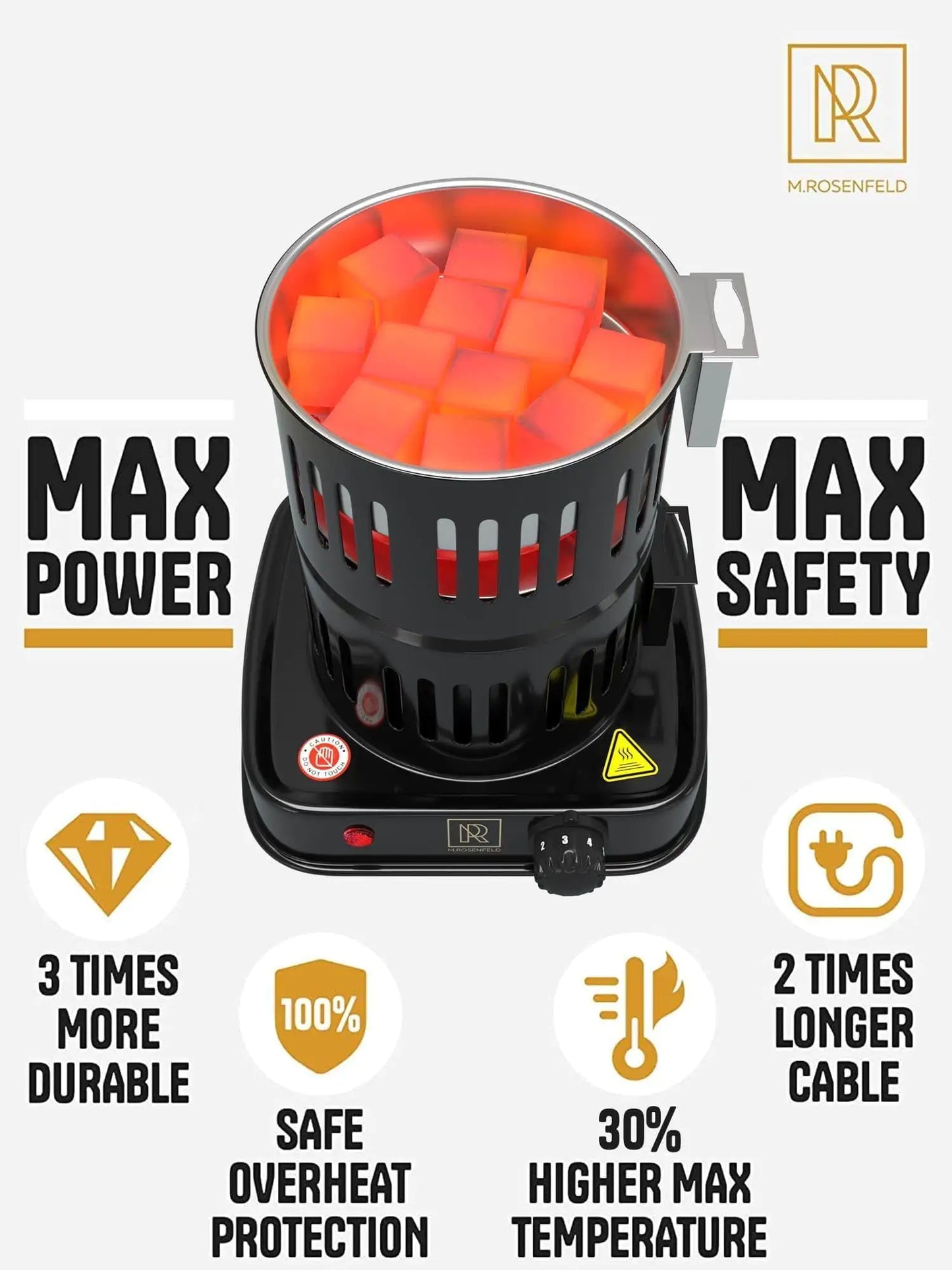 Multipurpose Electric Charcoal Starter 800W Electric Charcoal Burner ETL Stove - Sno's Finds