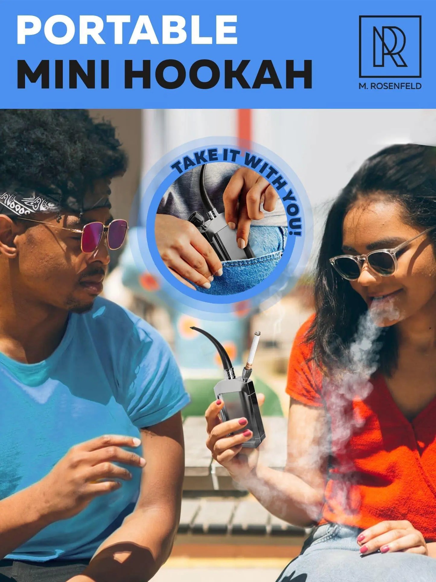 Silver Portable Hookah Set Mini Kit Mini Hookah Small Hookah Set For Travel - Sno's Finds