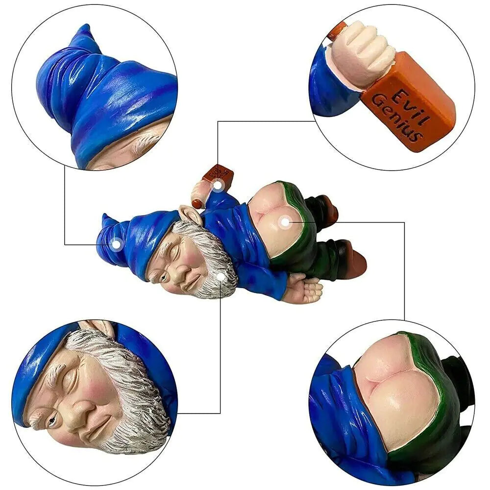 Drunk Dwarf Garden Gnome Decoration Drunken Ornament Decor Yard Patio Lawn US - Sno's Finds