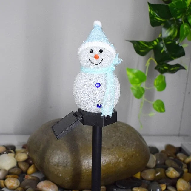 Solar Christmas Lights Snowman - Sno's Finds