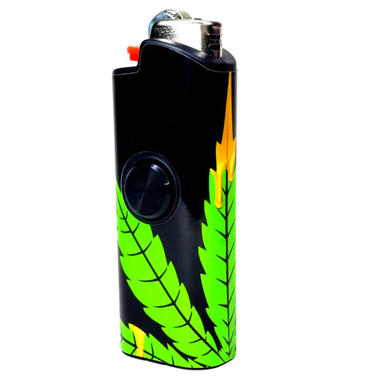 FLKR LYTR® Fidget Spinner Lighter Case "Green Drip" for Bic®