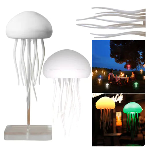 Color changing stand voice control jellyfish lamp with full color gradient lighting and Type-C charging.