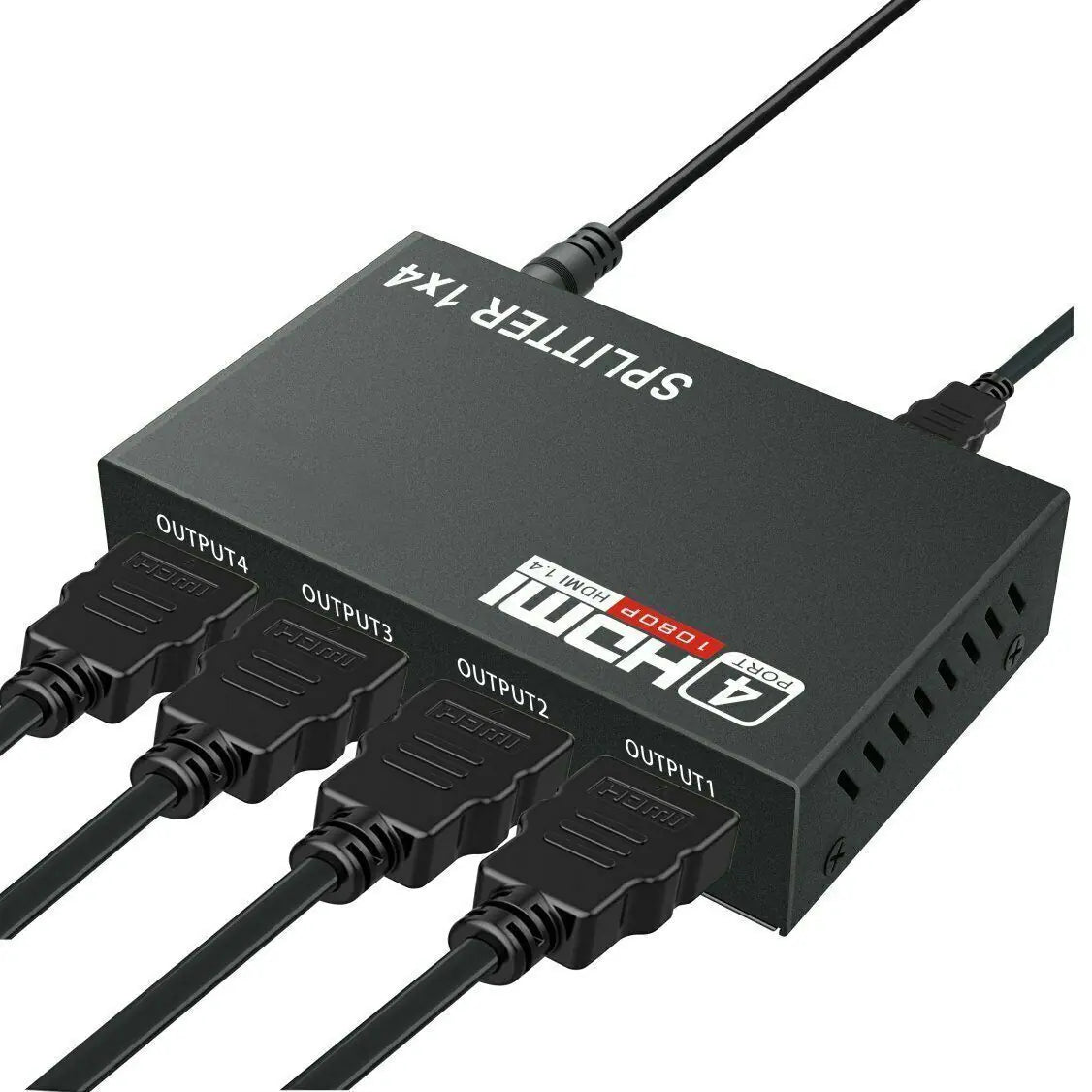 4 Port HDMI 4K Hub Multi Splitter & Amplifier For 3D HDTV 1080P 1X4 1 In 4 Out - Sno's Finds