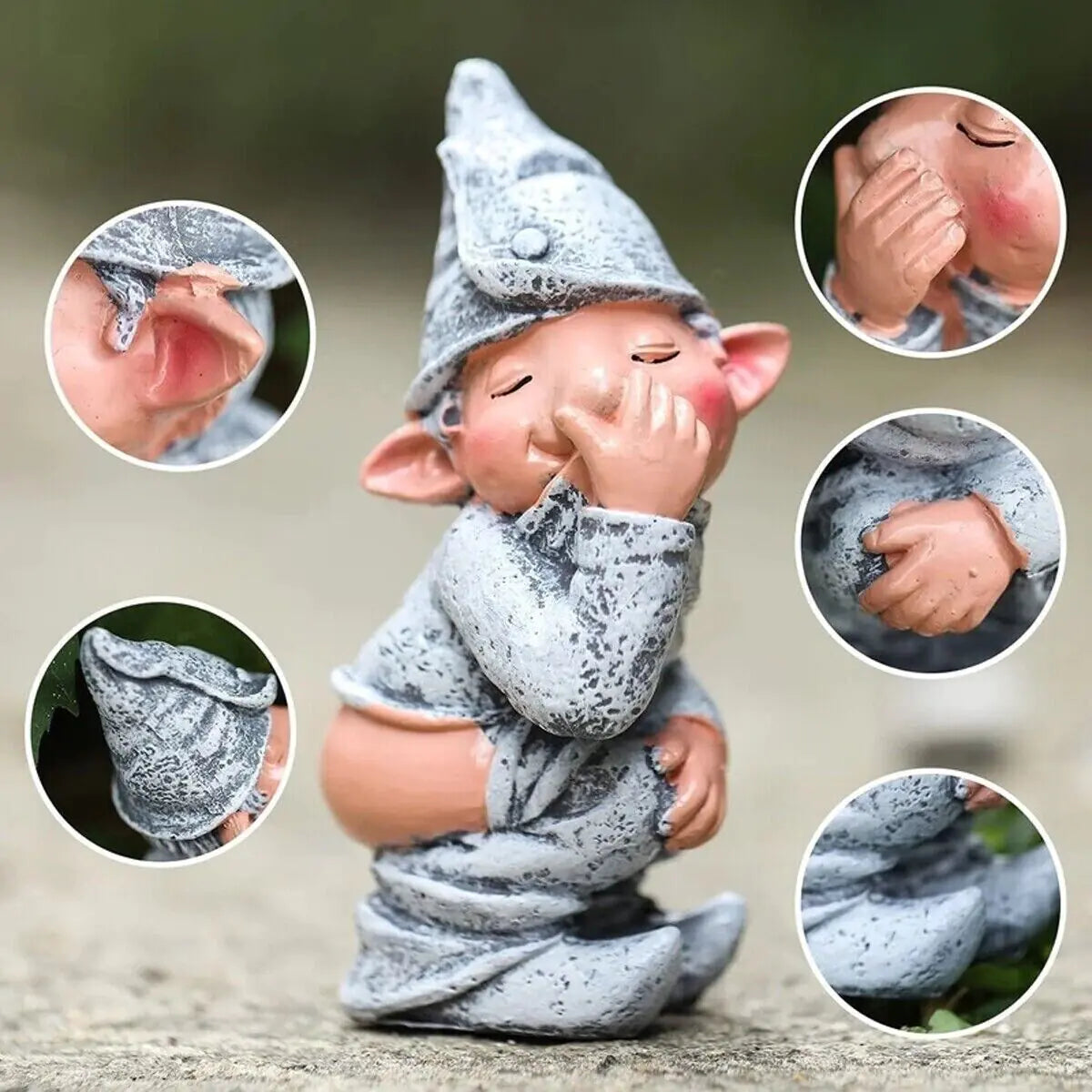 Pooping Naughty Gnome Miniature Statue Funny Resin Dwarf Home Garden Ornament US - Sno's Finds