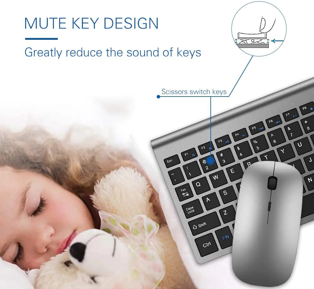 Wireless Keyboard And Ergonomic Mouse Set - Sno's Finds