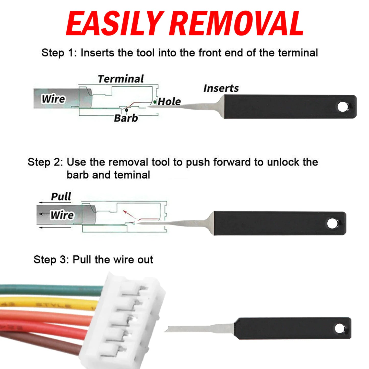 18Pcs Heavy Duty Thick Car Terminal Removal Kit Wire Connector Pin Release Tool - Sno's Finds