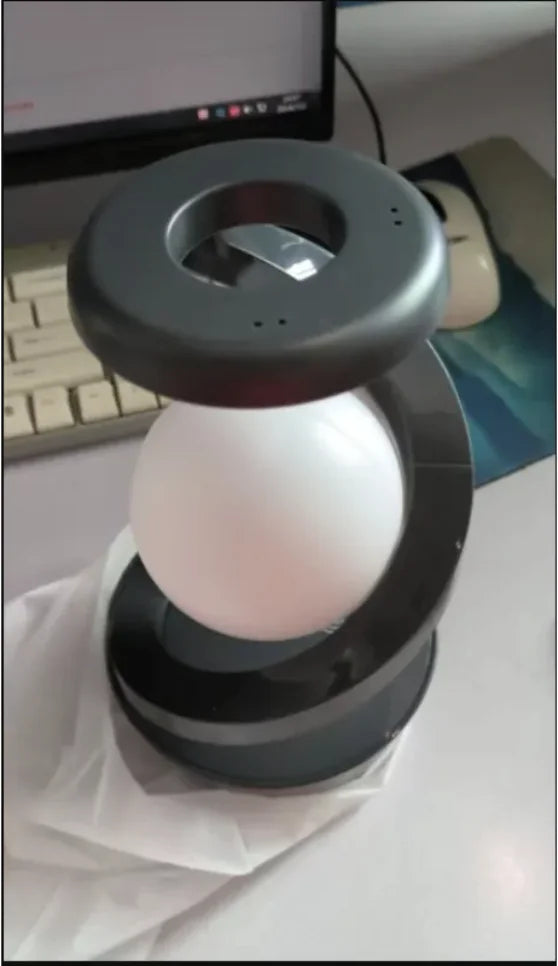 Rotating Moon Desk Lamp with Wireless Charging and Touch Sensor - Sno's Finds