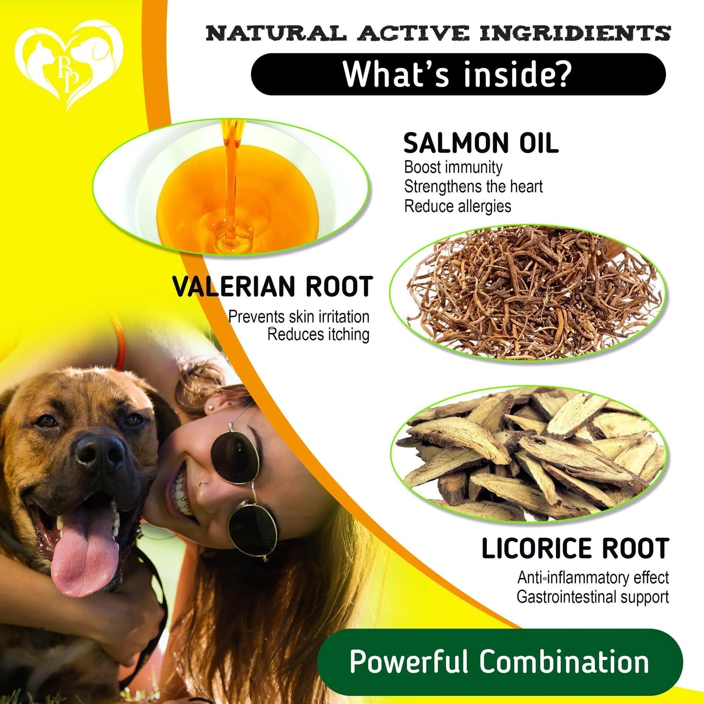 Dog Anti Itch Allergy Relief Chews Dry Itchy Skin Hot Spot Treatment with Omega3 - Sno's Finds