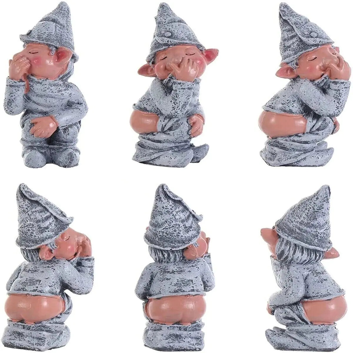 Pooping Naughty Gnome Miniature Statue Funny Resin Dwarf Home Garden Ornament US - Sno's Finds