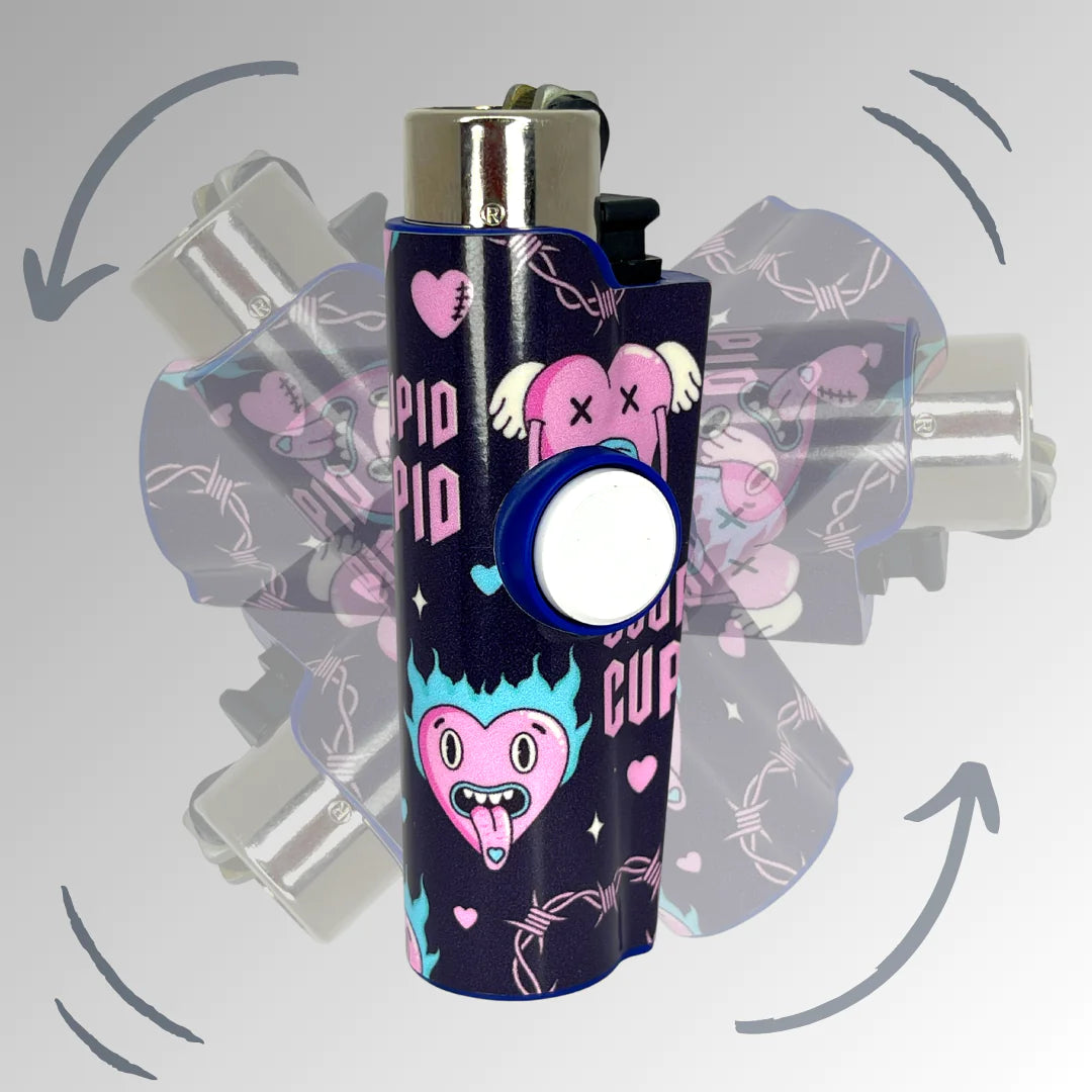 FLKR LYTR® Fidget Spinner Lighter Case "Stupid Cupid" for Clipper Lighter®