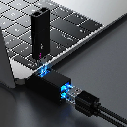 3 Port USB 3.0 Hub Portable High Speed Splitter Box For PC Notebook Laptop 2 Pc