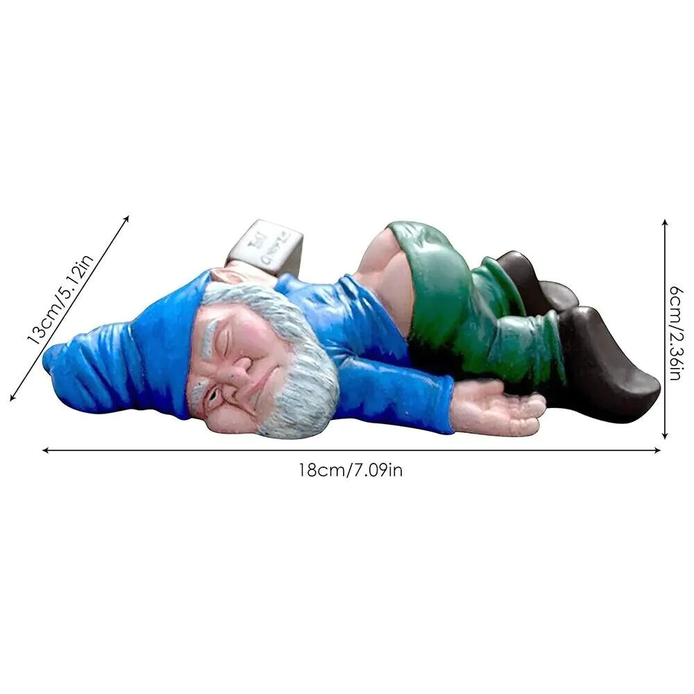 Drunk Dwarf Garden Gnome Decoration Drunken Ornament Decor Yard Patio Lawn US - Sno's Finds