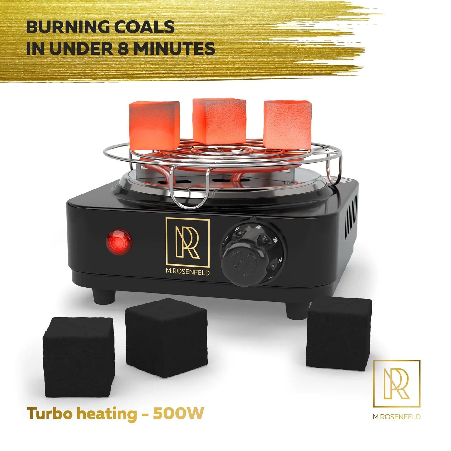 Coal Burner for Hookah Cubes 500W with Grid Black Heat Hookah Burner Electric - Sno's Finds