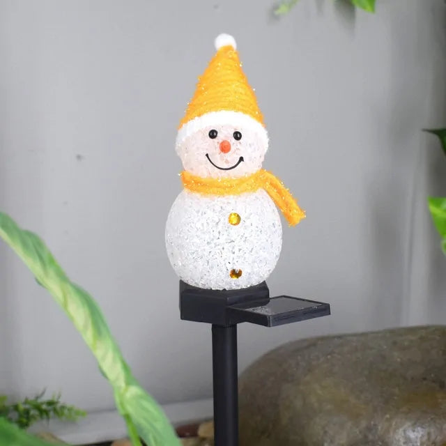 Solar Christmas Lights Snowman - Sno's Finds