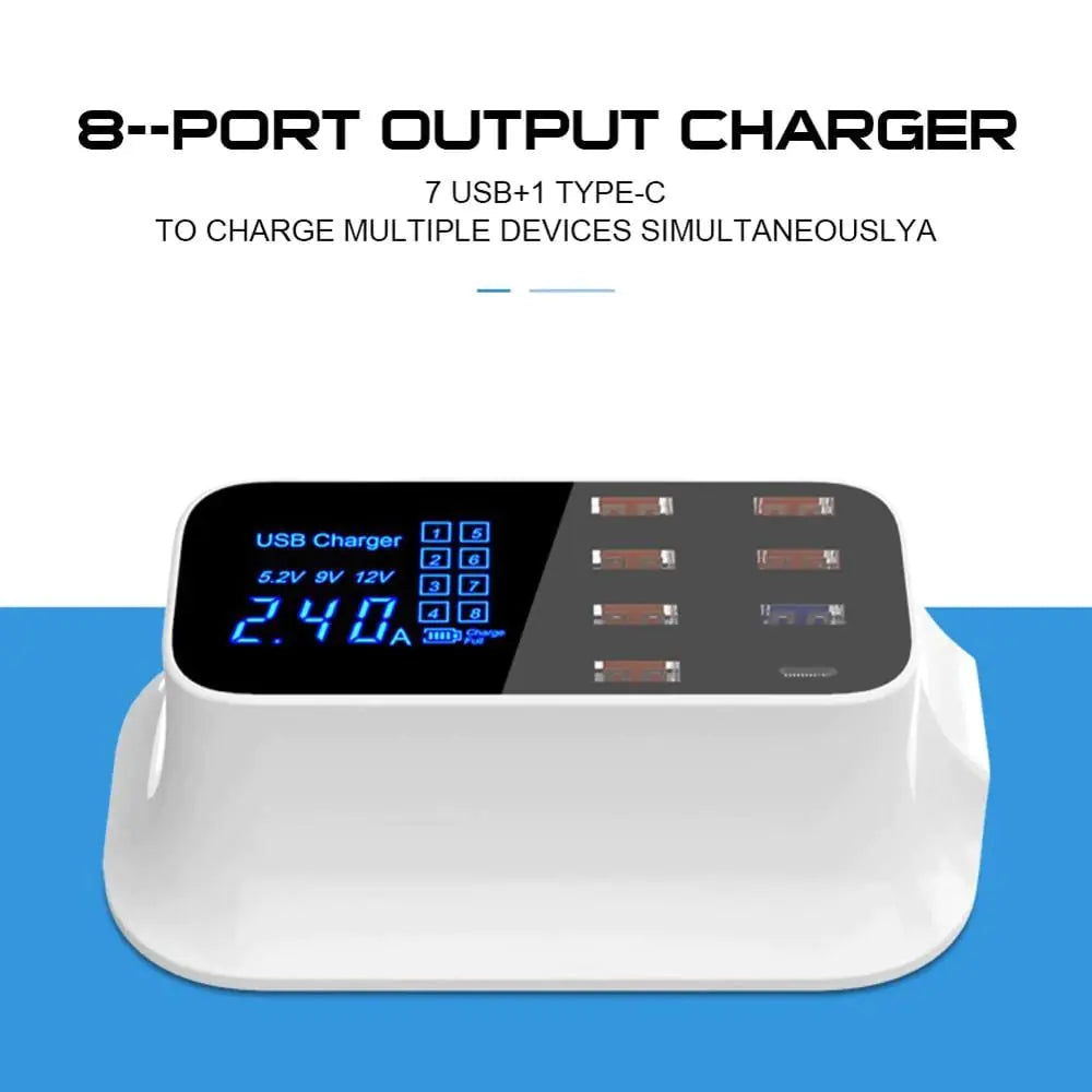 Multi-Port USB Charger Station Type C