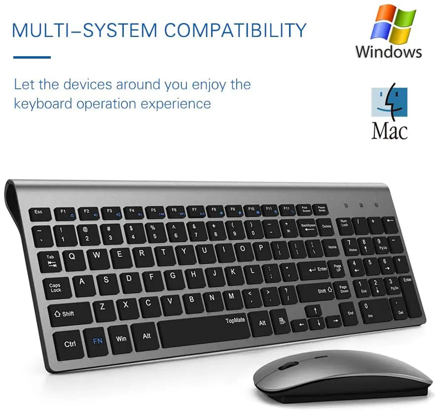 Wireless Keyboard And Ergonomic Mouse Set - Sno's Finds