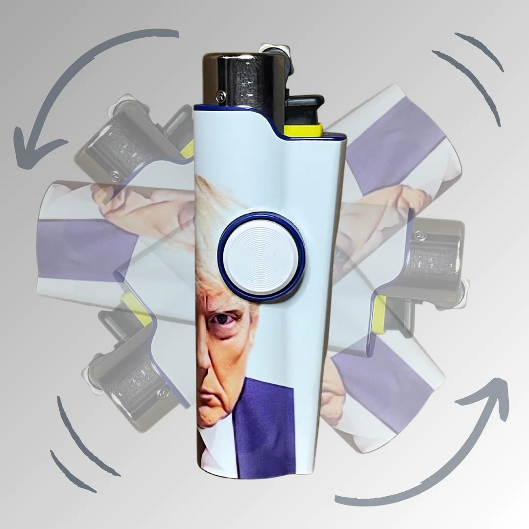 FLKR LYTR® Fidget Spinner Lighter Case Limited Edition "Trump Mug Shot"