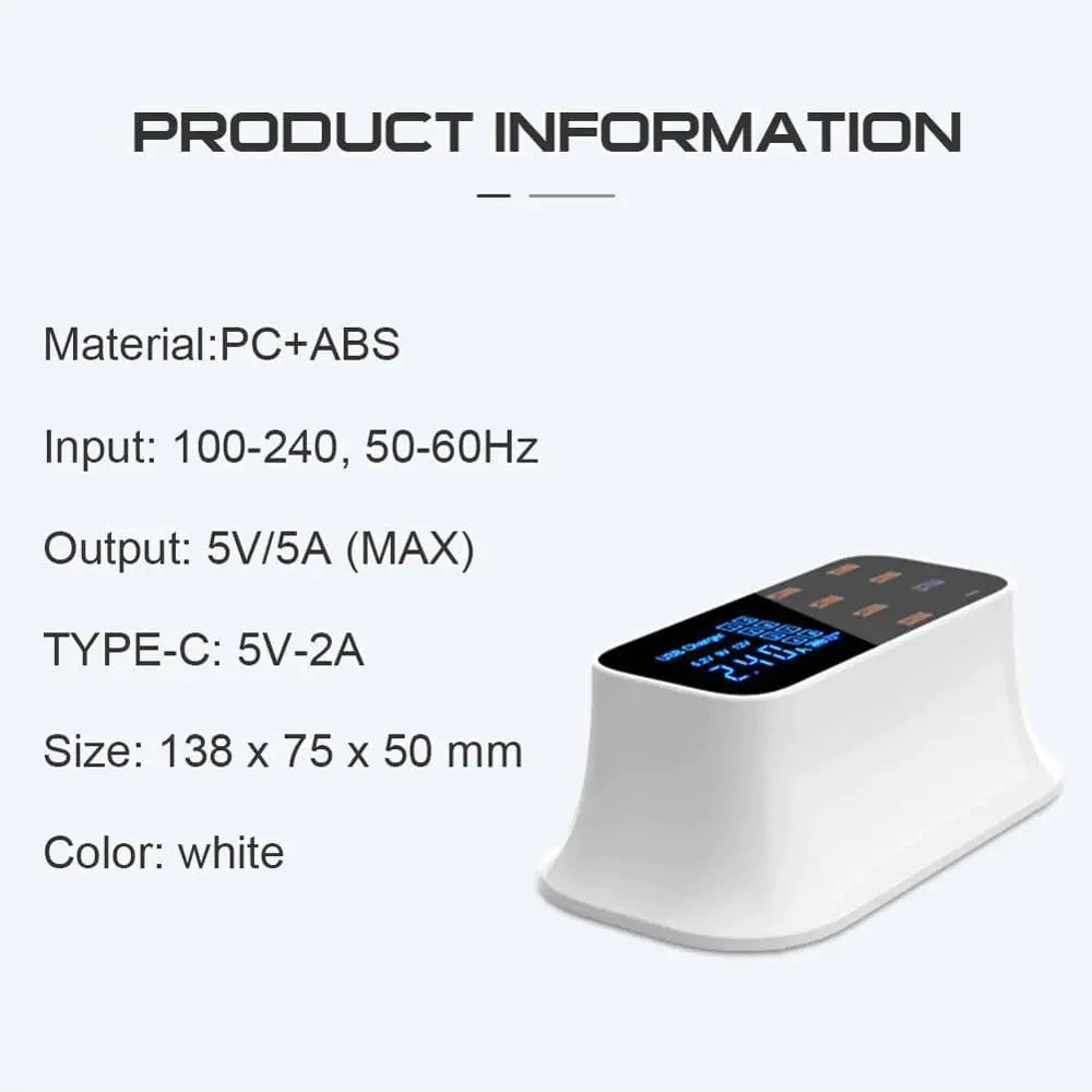 Multi-Port USB Charger Station Type C