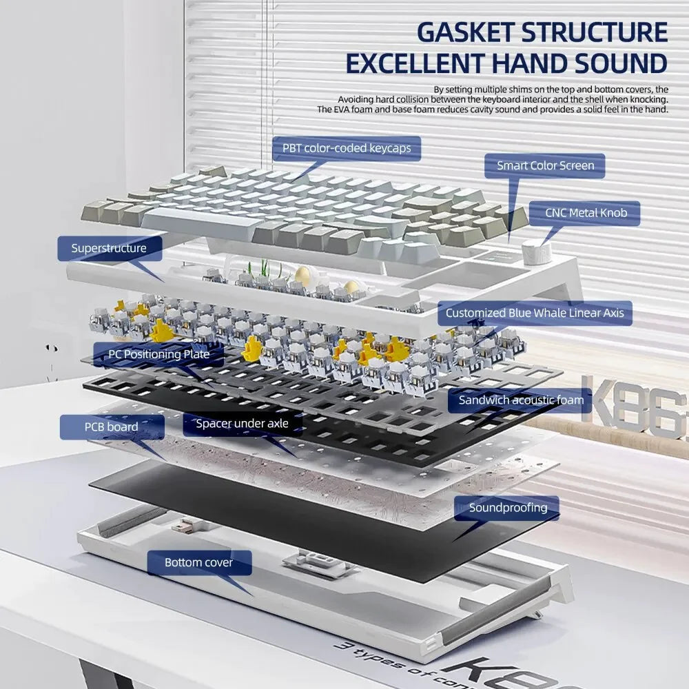 K86 RGB Bluetooth Wireless Keyboard - Sno's Finds