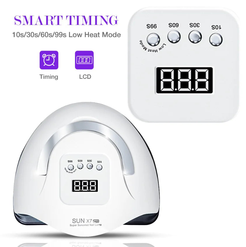 220W Nail Dryer LED Lamp UV Light Polish Gel Curing Machine Electric Manicure - Sno's Finds