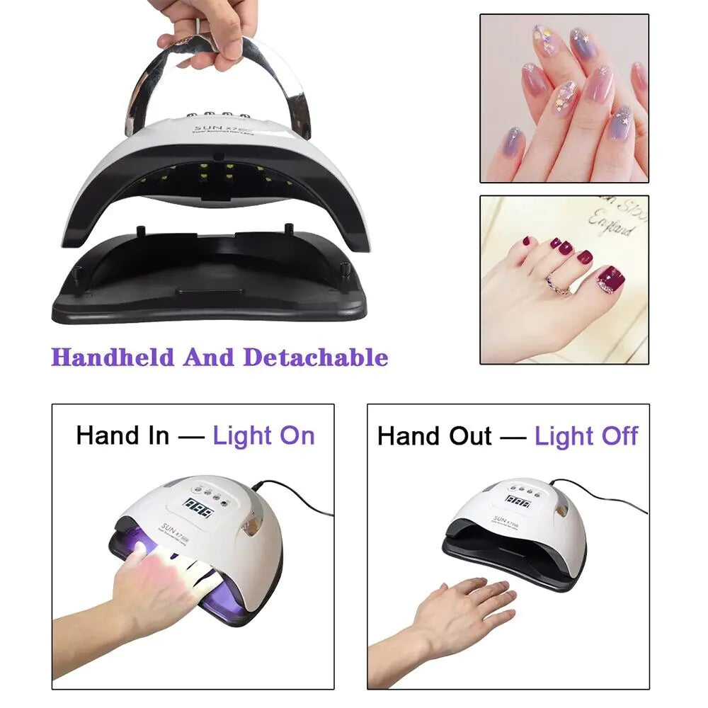 220W Nail Dryer LED Lamp UV Light Polish Gel Curing Machine Electric Manicure - Sno's Finds