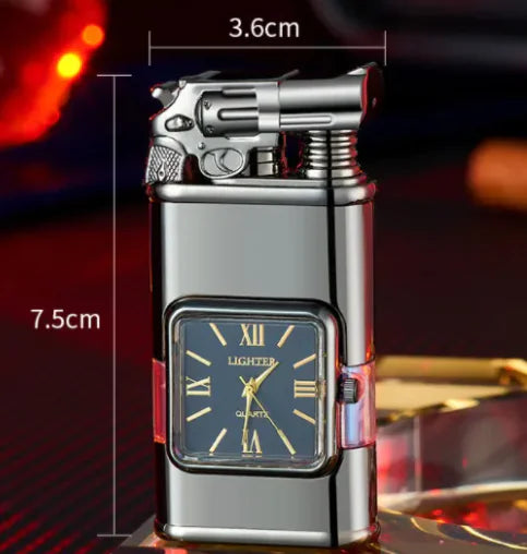 Double Fire Lighter Multifunctional with dual flames, windproof, durable design, ideal for camping and grilling.