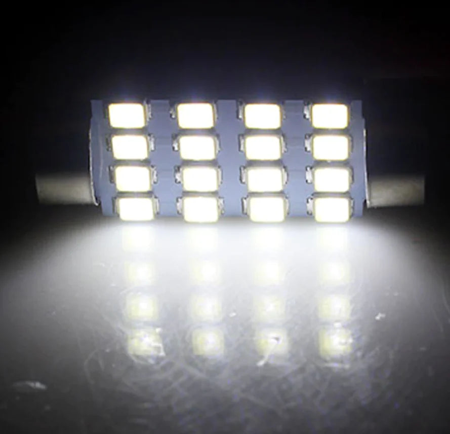 28pcs Car Interior White Combo LED Map Dome Door Trunk License Plate Light Bulbs - Sno's Finds