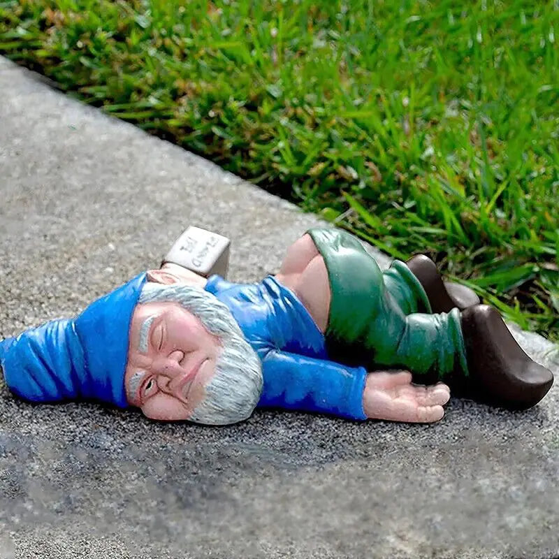 Drunk Dwarf Garden Gnome Decoration Drunken Ornament Decor Yard Patio Lawn US - Sno's Finds