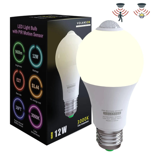 Motion Sensor Light Bulbs with Dusk to Dawn Sensor Indoor Motion Detector Bulb - Sno's Finds