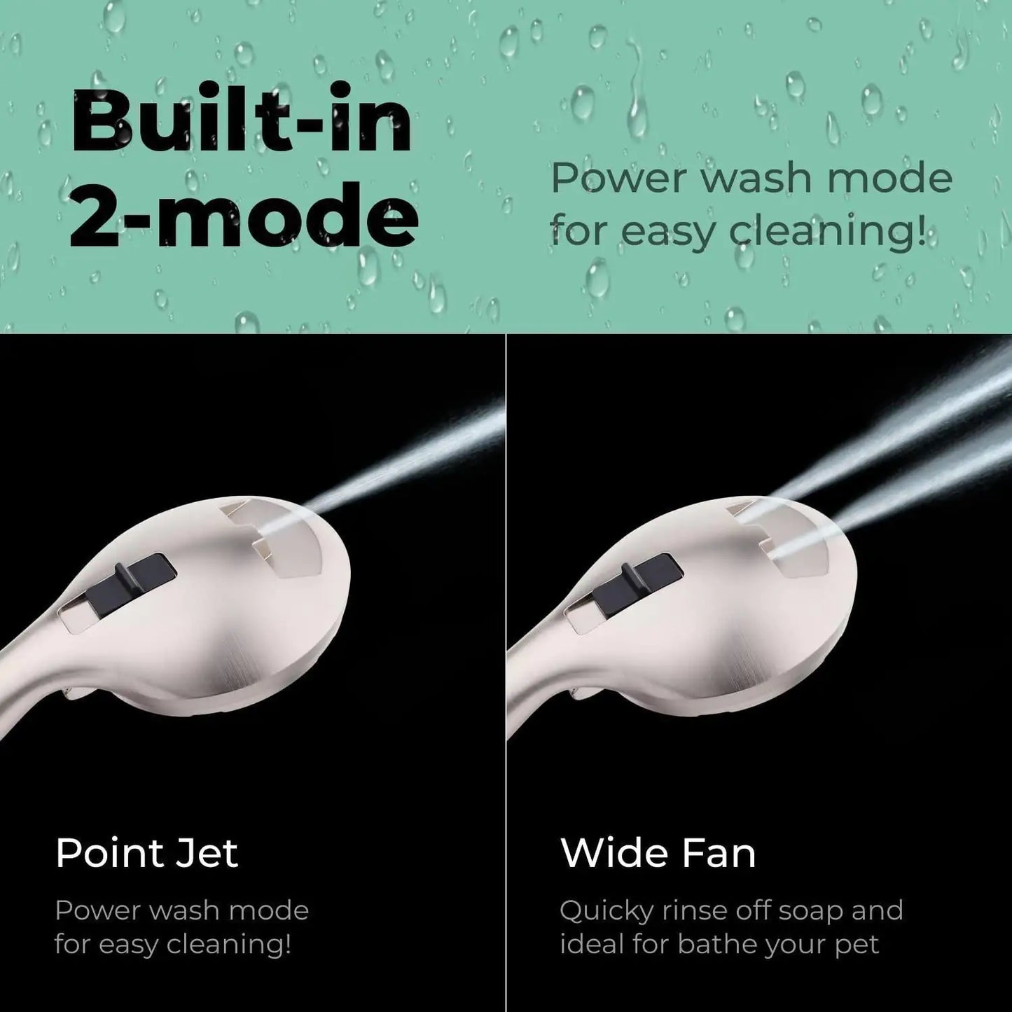 High Pressure Shower Head with Handheld 8 Spray Settings High Flow Removable - Sno's Finds