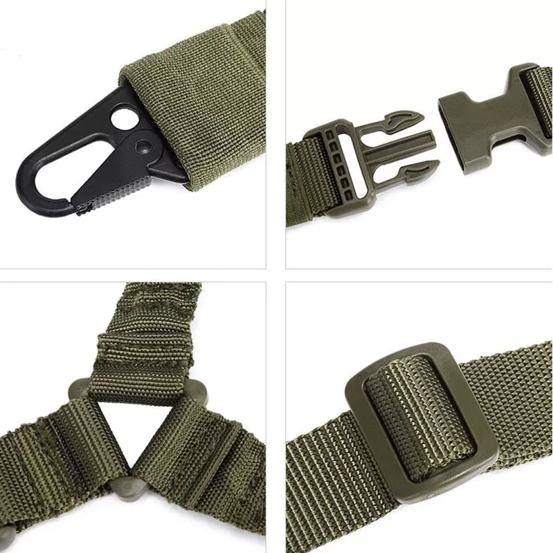 Heavy Duty Tactical Single Point Gun Rifle Sling Adjust & Quick Detach QD Buckle - Sno's Finds