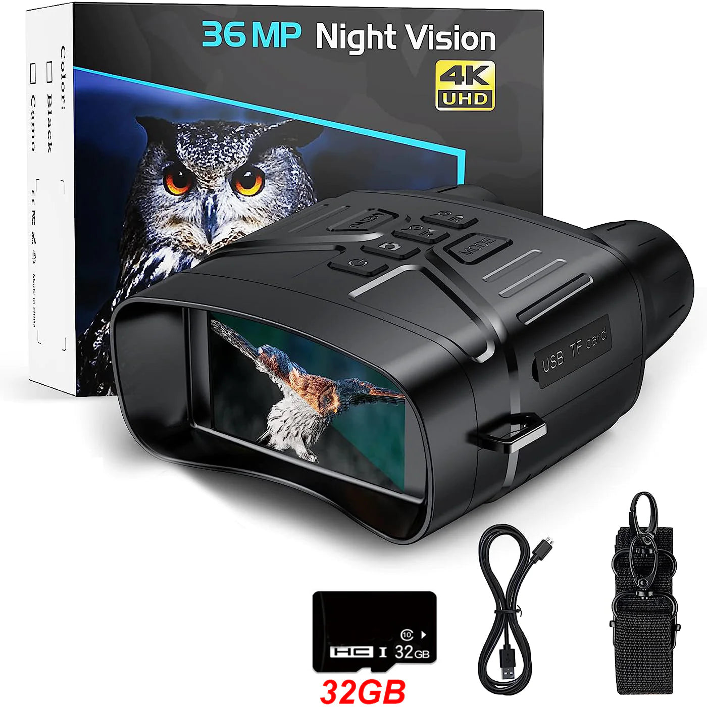 Ultra Clear 4K 36MP Night Vision Binoculars - Sno's Finds