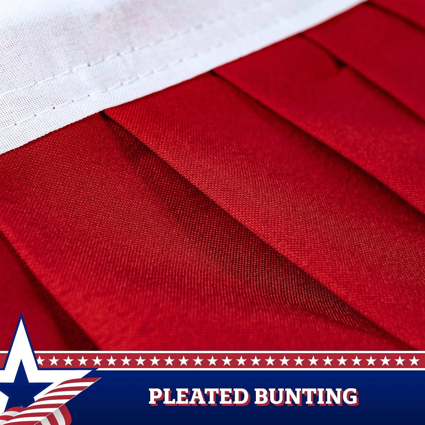 1 Pack USA Pleated Fan Flag 1.5x3 Feet American USA Bunting Decoration 150D - Sno's Finds