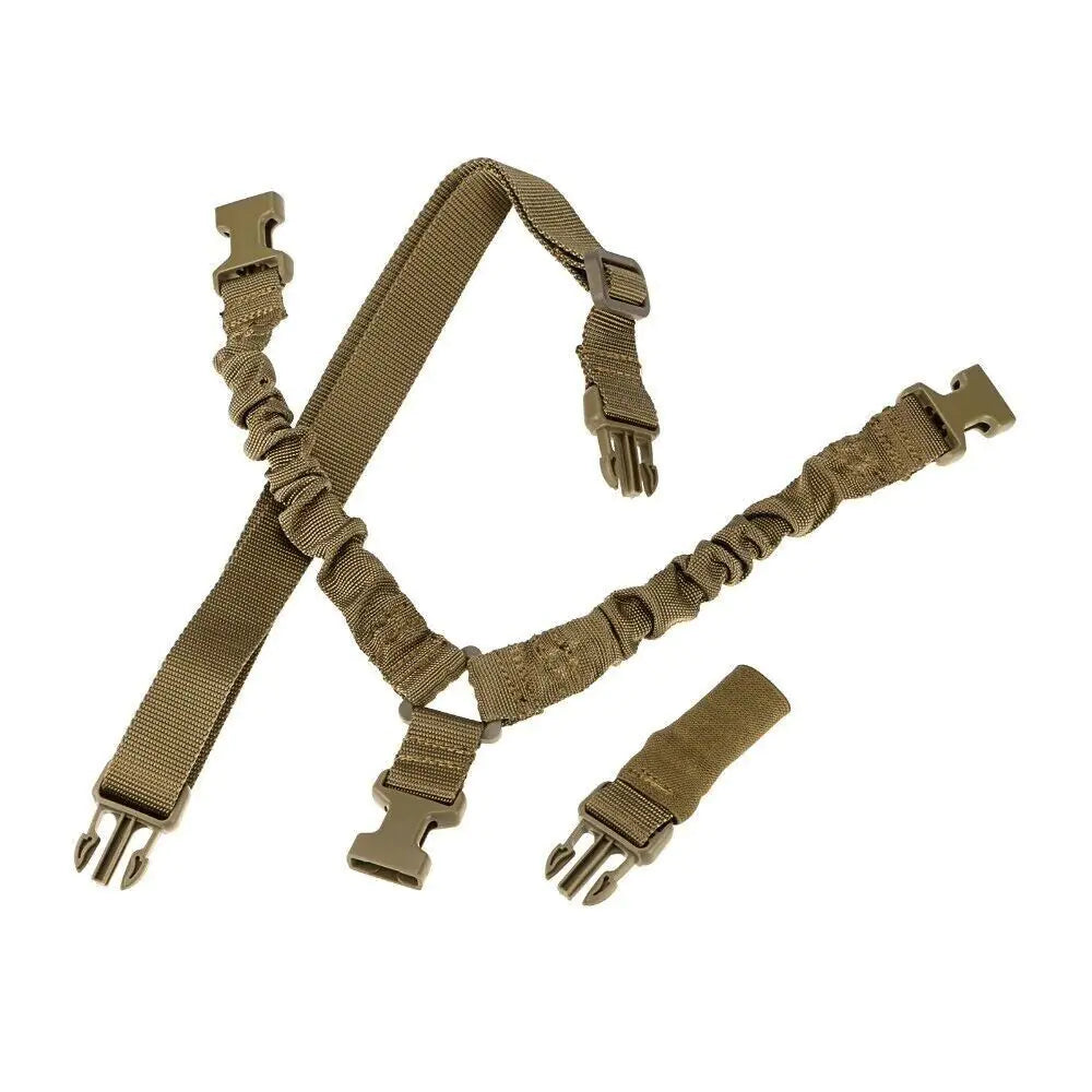 Heavy Duty Tactical Single Point Gun Rifle Sling Adjust & Quick Detach QD Buckle - Sno's Finds