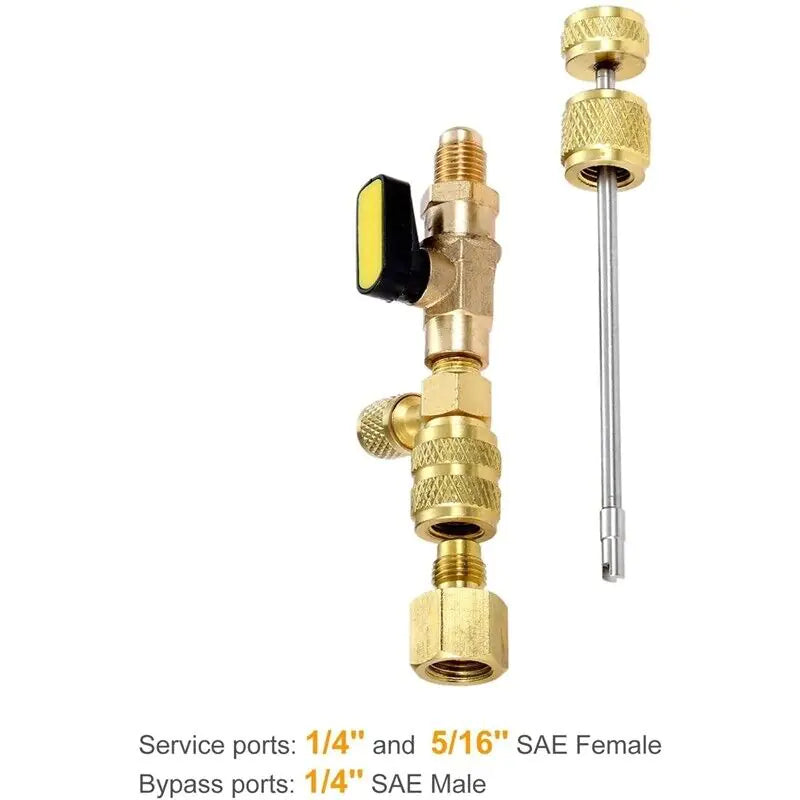 HVAC Tool AC Schrader Valve Core Remover Dual Size 1/4 and 5/16 Port Installer